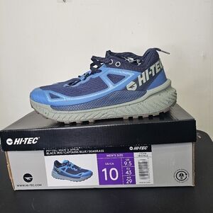 Hi-Tec Men's Shoes Black IRIS Captains Blue Seagrass Size 10